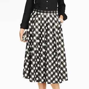 Talbots black and white checkered skirt size 6